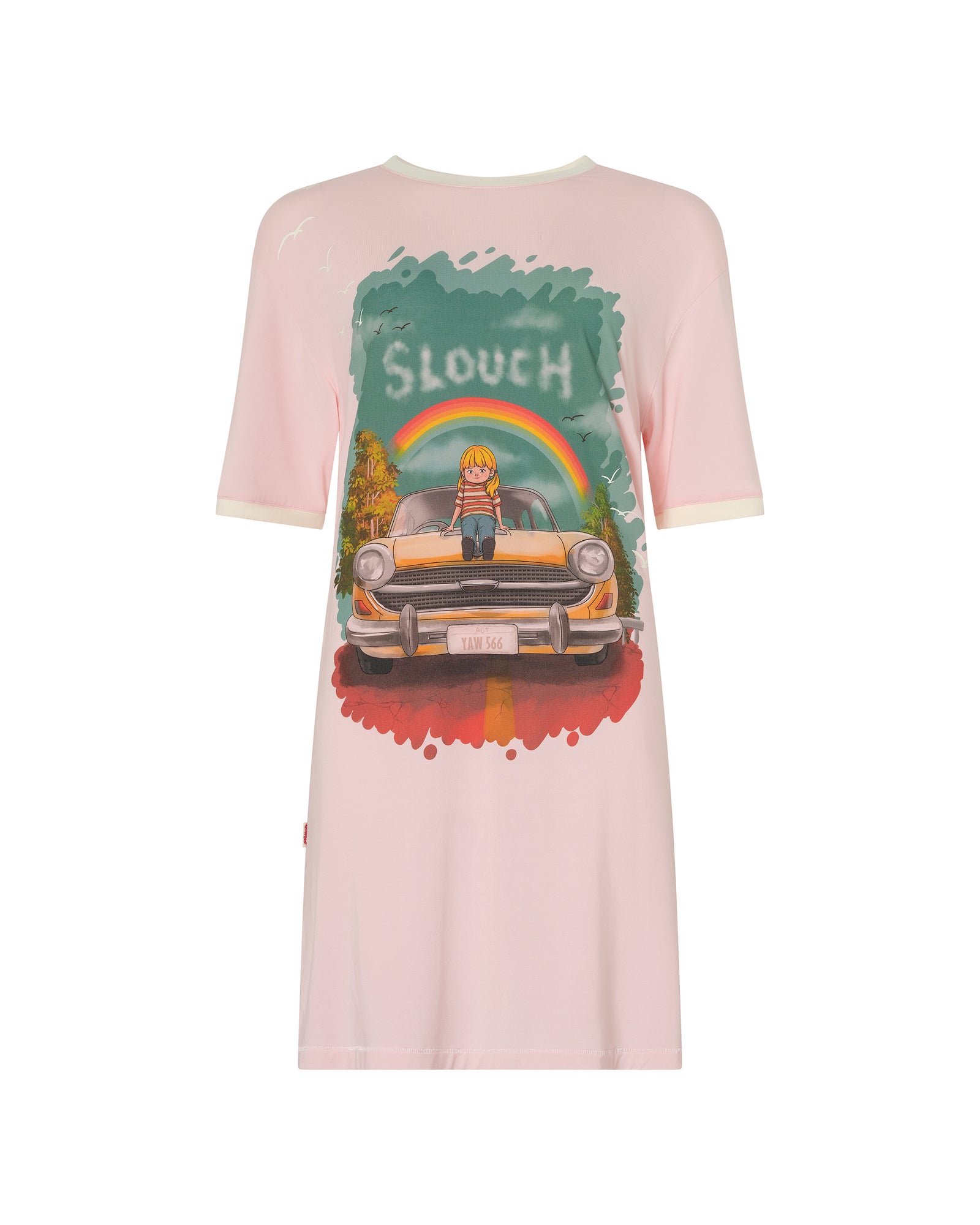 Retro Sleep Tee | Pink