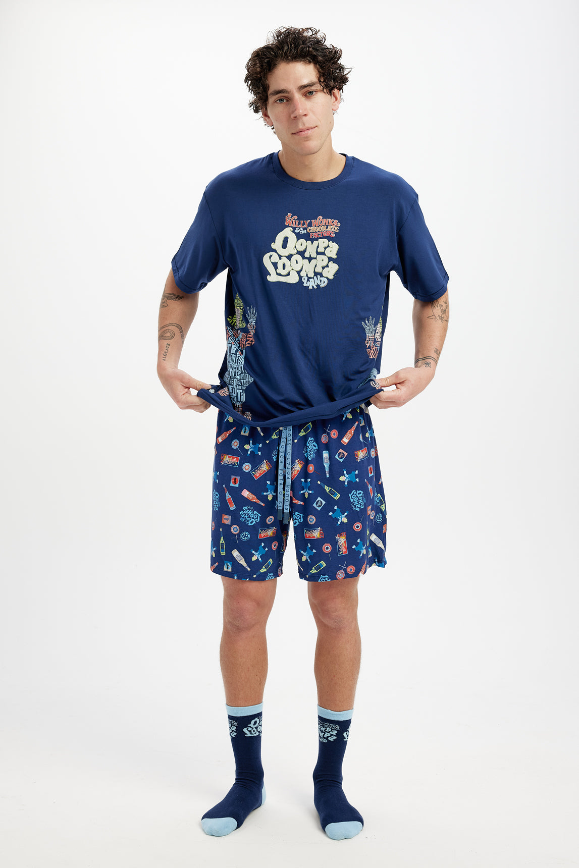 Willy Wonka Mens Shorts Set