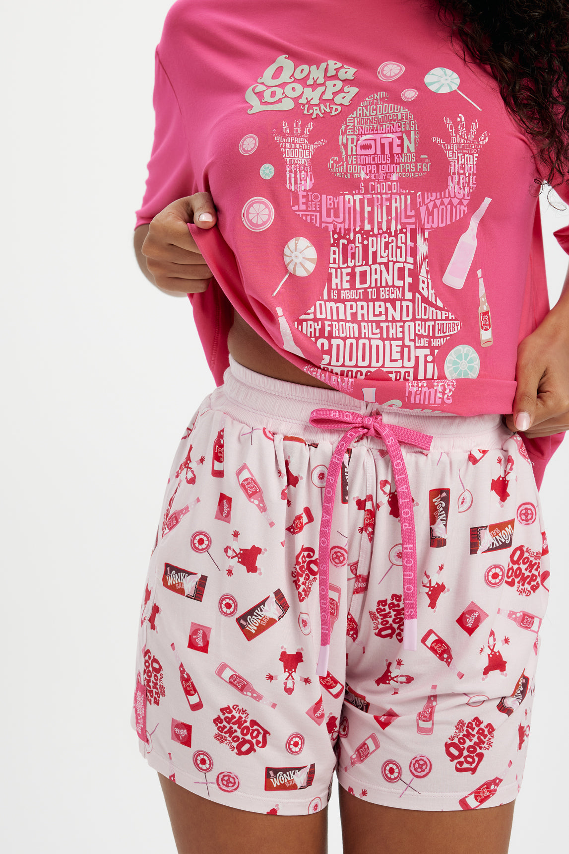 Willy Wonka Pink Candy Pj Short 