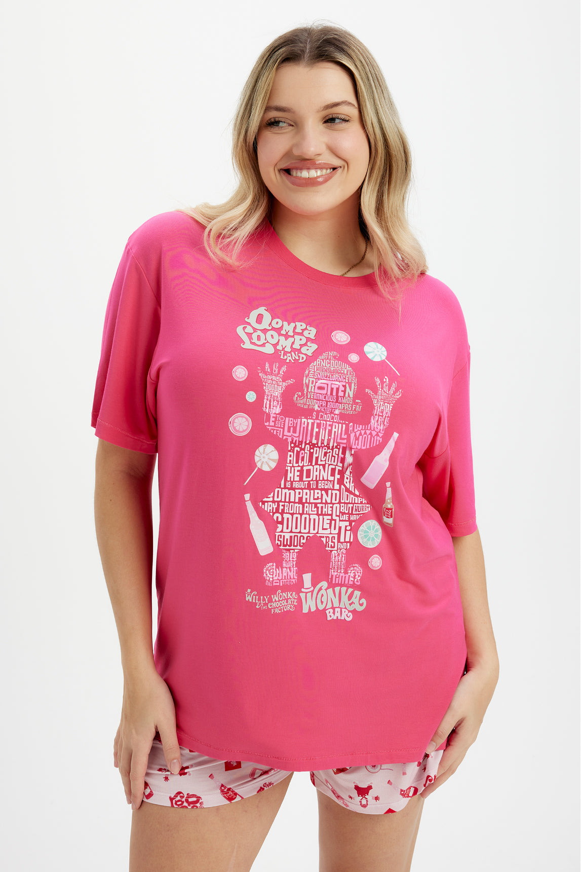 Willy Wonka Pink Candy Tee