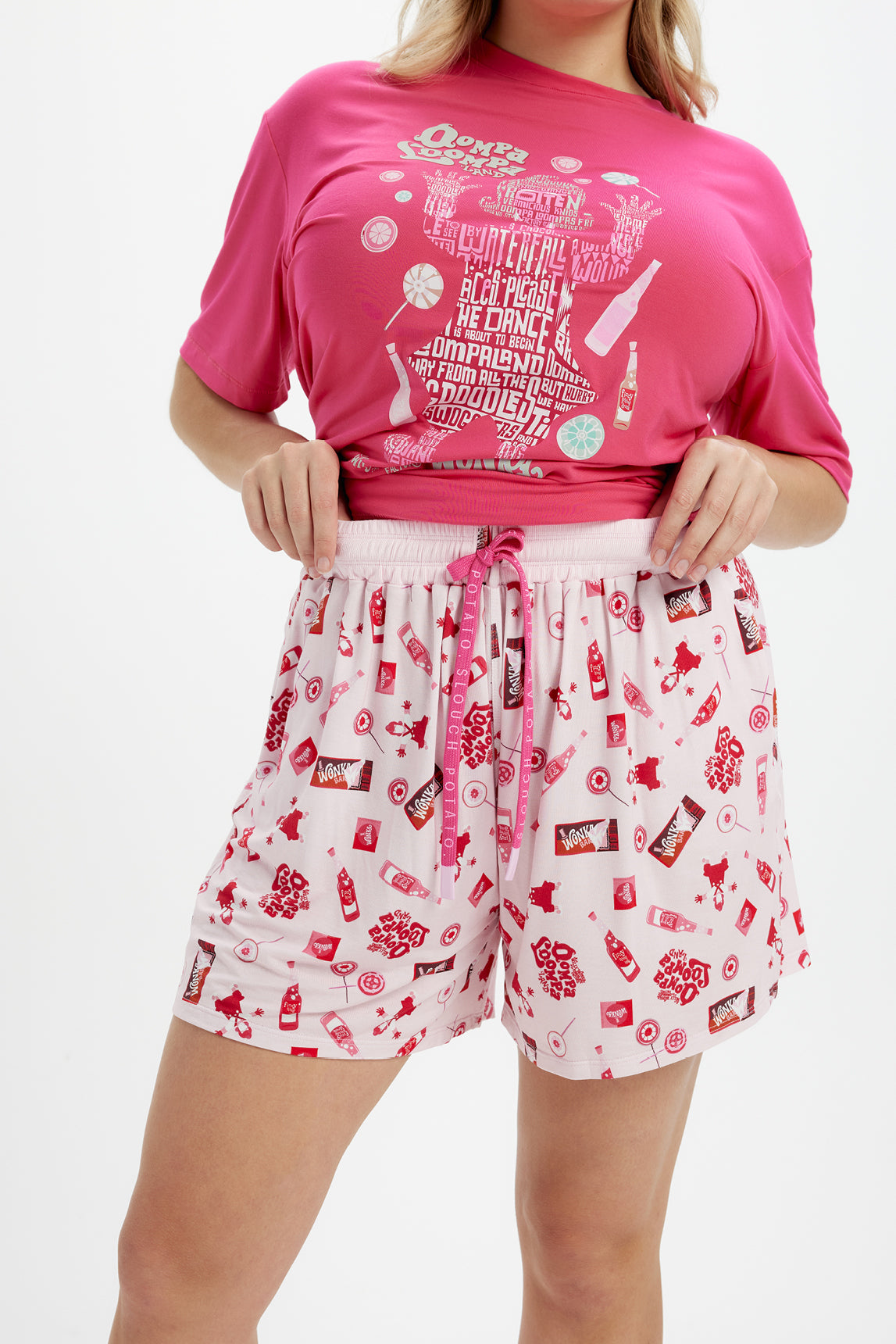 Willy Wonka Womens Shorts Set 