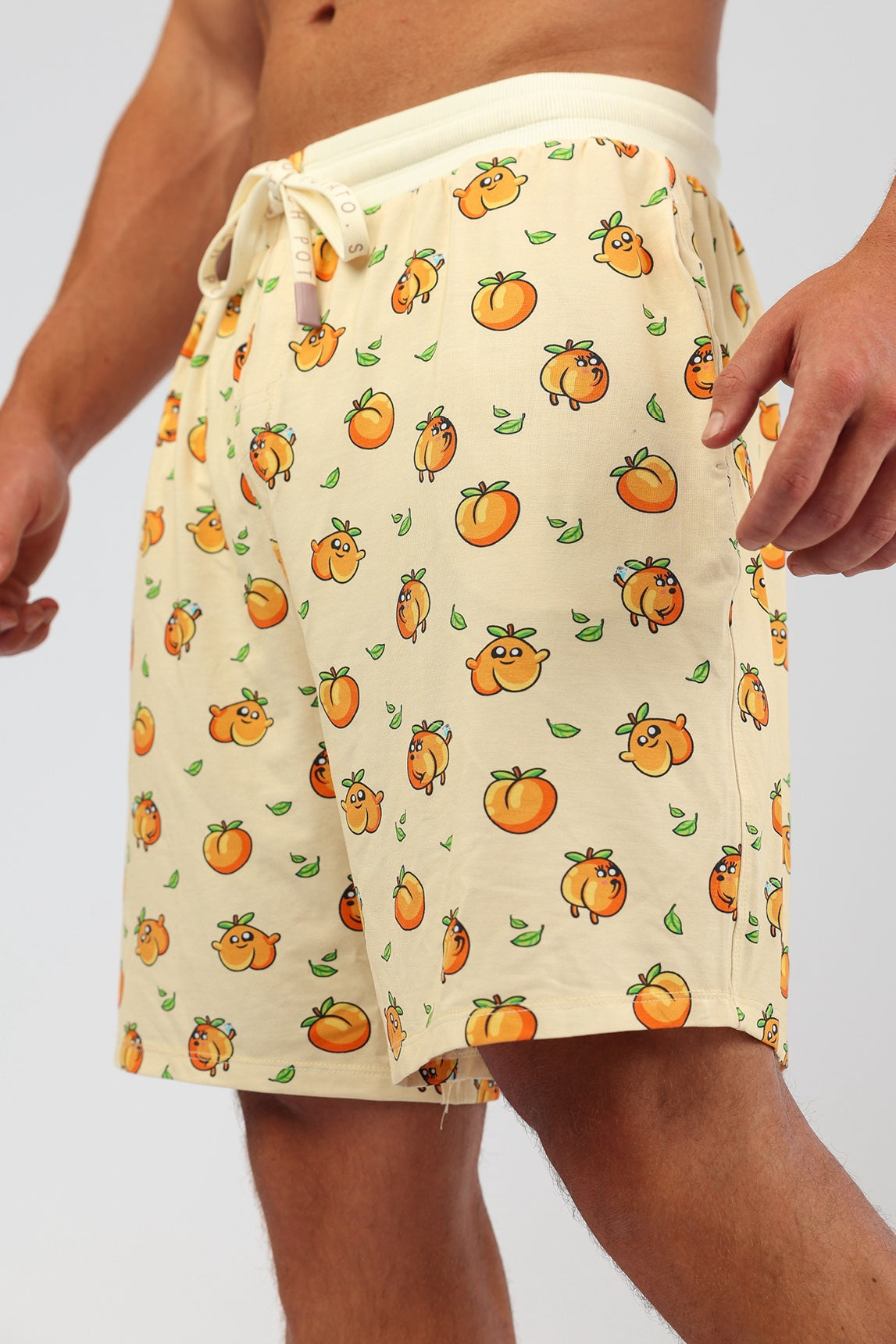 Mens Peach Pj Shorts 