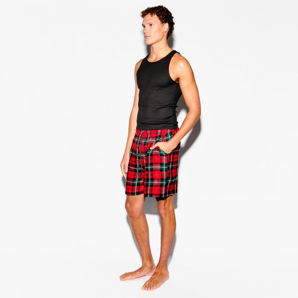 Mens Check Short 
