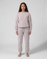 Model wearing the Plush Mode set, full length