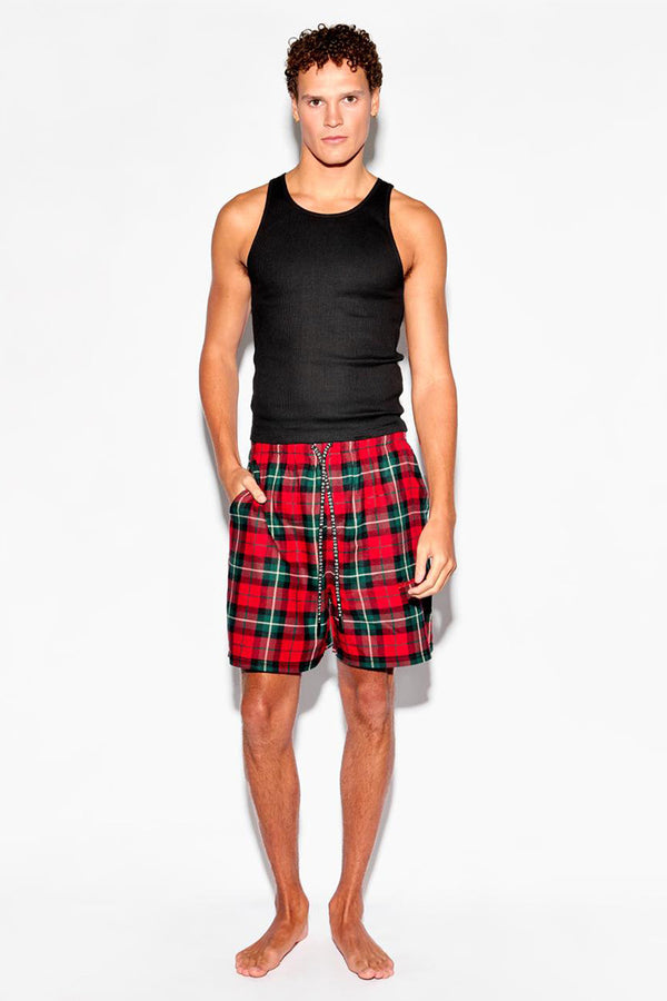 Mens Check Short 